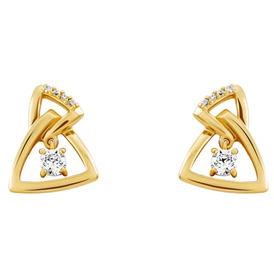 Orphelia 'Santorini' Dames 925 Sterling Zilveren Oorknoppen - Goud ZO-7570/G