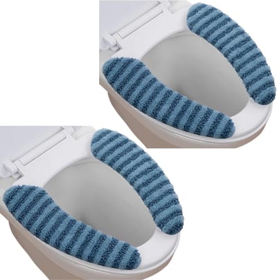 Toiletzitting Covers - Toiletbrilhoezen - Badkamer Comfort - Extra Dikke Demping - 38x10 cm - Blauw