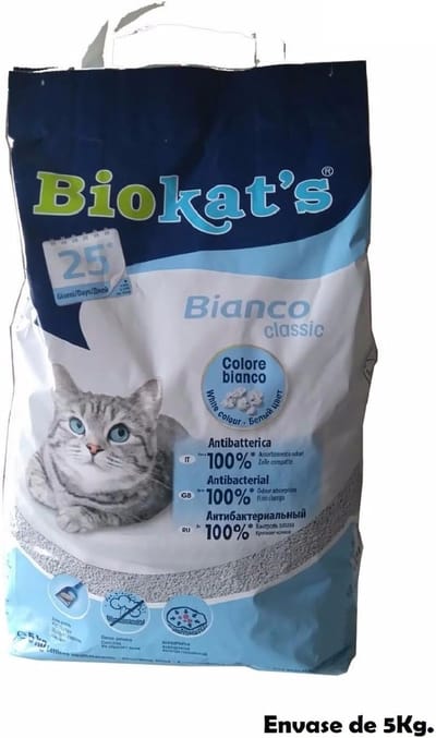Kattenbakvulling Zak - Geur Absorberend - Hygiënisch Huisdier - Sterk Klontvormend - 5 kg - Wit