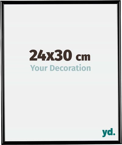 Your Decoration - Fotolijst 24x30 cm - Kunststof - Zwart Hoogglans - Bordeaux