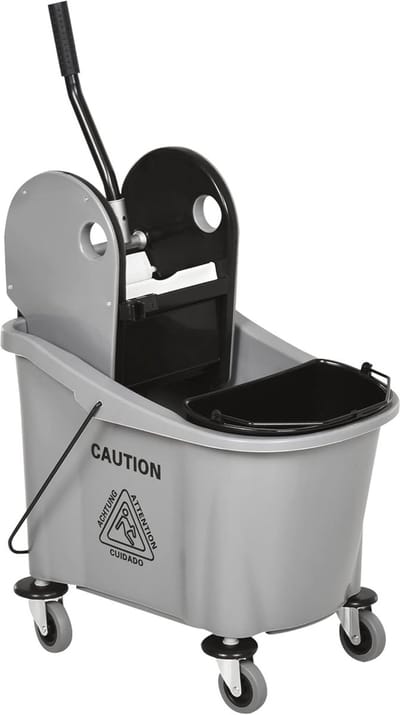 Reinigingswagen met Wringmechanisme en 36 Liter Capaciteit - Ideaal voor Huishoudelijk en Commercieel Gebruik