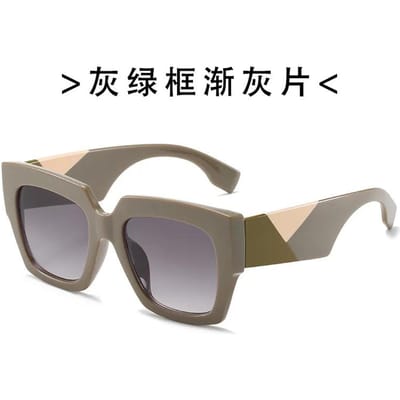 Lunettes de soleil unisexes à monture large Protection UV400 Mode Lunettes lisses pour toutes les formes de visage