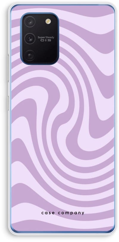 Case Company® - Hoesje geschikt voor Samsung Galaxy Note 10 Lite hoesje - Swirl Paars - Soft Cover Telefoonhoesje - Bescherming aan alle Kanten en Schermrand