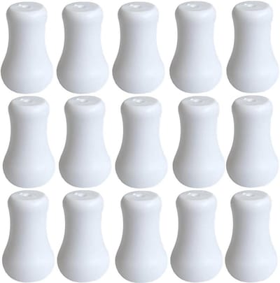 20pcs White Plastic Cord Tassel Window Blind Drawstring Buttons Drops Pull End for Roman Shades Curtain Crafts Tassels