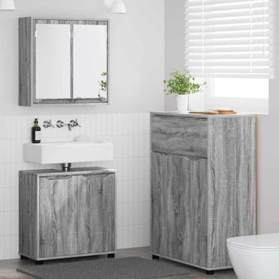 vidaXL - Badkamermeubel - Set - 3 - st - Grijs - Sonoma - 72,5 - x - 36,5 - x - 100 - cm