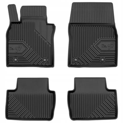 Frogum No.77 Luxe Rubberen Automatten Set - Geschikt voor MAZDA 3 IV (BP) Vanaf 2019 - 4-delig - Perfecte Pasvorm - Geurloos TPE - 4 cm Hoge Rand - Zwart