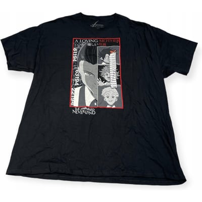 Koszulka T-shirt męski okrągły dekolt SPENCER'S THE PROMISED NEVERLAND XL gray