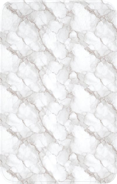 WC mat 50x80 cm - Antislip - Wit - Marmer - Bruin - Toiletmat - Vloermat - Douchemat - Toilet tapijt - Toiletmatten