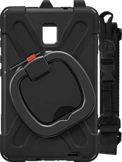 Avizar Hoes Geschikt voor Samsung Galaxy Tab Active 5 Handvat en schouderriem, Zwart