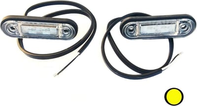 LED Contourverlichting - Afgrenzningslichten Aanhanger - Veilig Transport - E-9 Goedkeuring - 78x18x22 mm - Geel
