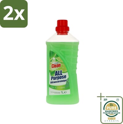 At Home - Clean - Allesreiniger - Limoen & Eucalyptus - 1 L - Voordeelverpakking - 2 stuks - Vloeren - Keuken