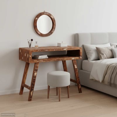 vidaXL - Kaptafel - Bruin - 90 - x - 76 - x - 45 - cm - Massief - Gerecycleerd - Hout