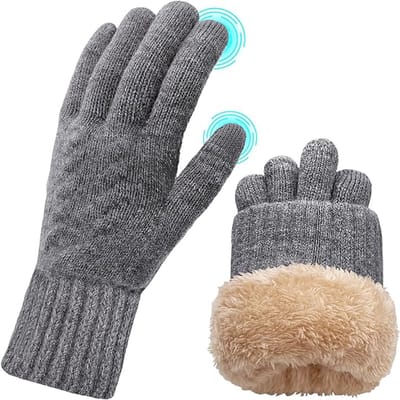 Handschoenen - Handschoenen winter - Fietshandschoenen -Winterhandschoenen - Touchscreen fleece voor dames - Warme handschoenen - Cadeaus voor buitensporten voor mannen en vrouwen