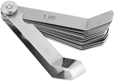 Dailygoods- Feeler Gauge Roestvrij Staal - Kloofgrootte Meten - Inspectietool - Metrische Liniaal - 0,05-1,00 mm - Hoge Precisie - Voelermeter