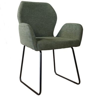 SET DEAL: 4 Eetkamerstoelen geweven stof donkergroen Miley eetstoel zetel