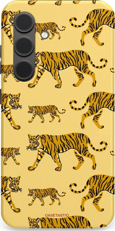 Casetastic Hoesje Geschikt voor Samsung S24 - Stijlvolle Beschermende Duo-layer Case - Streep van de natuur