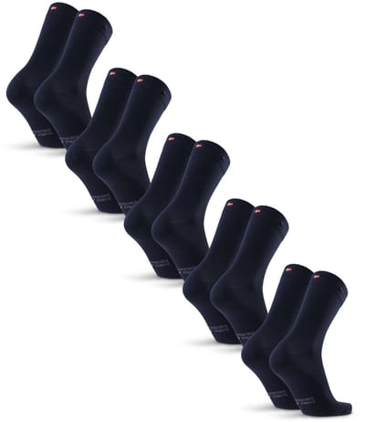 DANISH ENDURANCE Merinowol Sokken met Knoop - Warme Sokken - voor Dames en Heren - 5 Paar - Donker Marineblauw - Maat 39-42