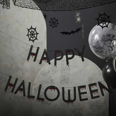 HALLOWEEN VERSIERING LETTERSLINGER HAPPY HALLOWEEN / Feestdecoratie slinger Halloween feest GINGER RAY