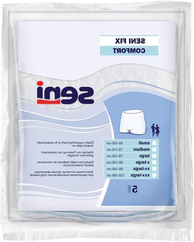 Fixatiebroekjes - Elastische slip Netbroekje - Ondersteuning incontinentiemateriaal - Naadloze pasvorm - Maat L - Wit