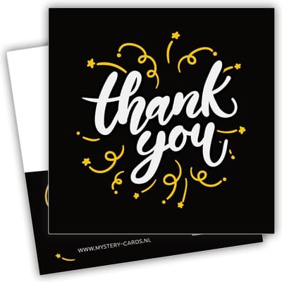 Mystery Card Thank You - (Bedankt) - Kaart met geheime boodschap