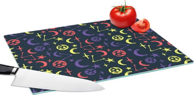Glazen Snijplank - 39x28 - Sterren - Planeten - Design - Snijplanken Glas