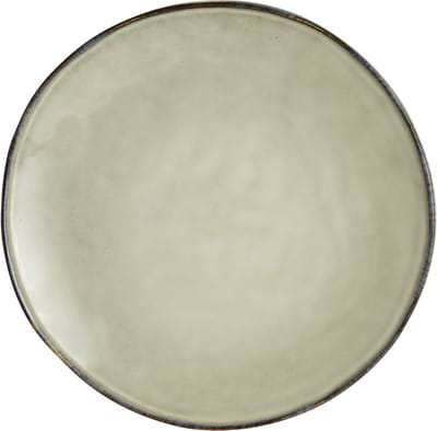 Dutch Rose Organic Borden Plat - Ø26,5 cm - Dinerborden - Stoneware Handgemaakt - Creme