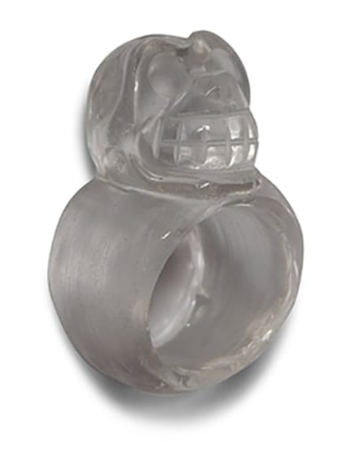 Bergkristal schedel ring