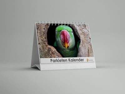 Parkieten Bureau-verjaardagskalender | Parkieten bureaukalender |Parkieten kalender 20x12.5 cm