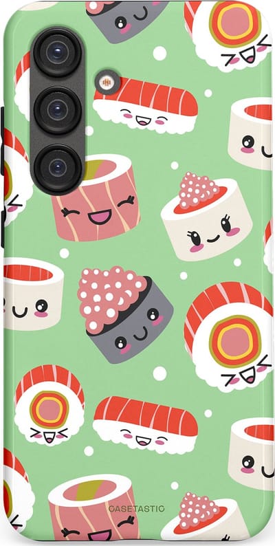 Casetastic Hoesje Geschikt voor Samsung S25 - Stijlvolle Beschermende Duo-layer Case - Sushi wonders