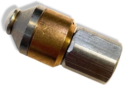 Reinigingsmondstuk - Puntslangreiniger - Verstoppingen Verwijderen - Roterende Werking - 1/8 Inch - Zilver
