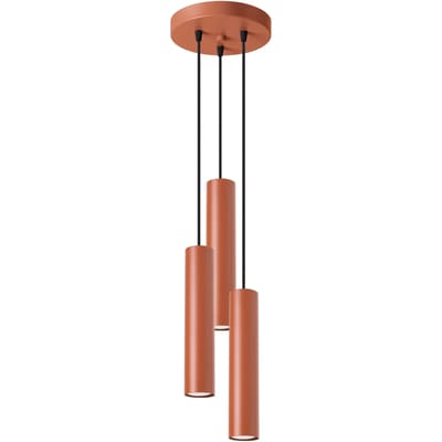 Sollux Lighting Hanglamp Lagos - GU10 - rode oker - staal - 108x19.5x19.5cm