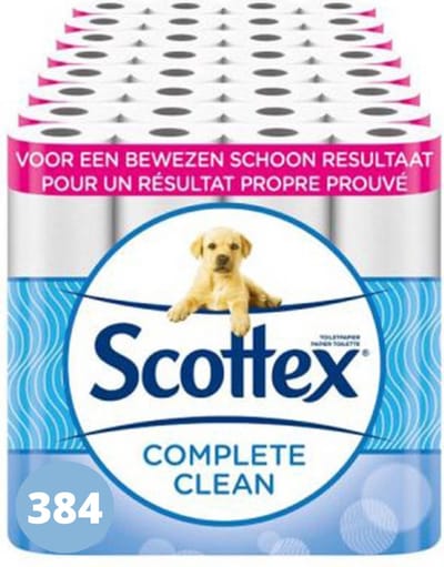 Scottex Toiletpapier - Compleet Schoon - Voordeelverpakking 384 rollen