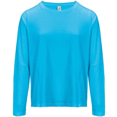 SOLS Dames/Dames Monarch T-shirt met lange mouwen (Aqua)