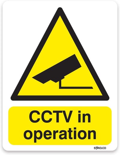 Waarschuwingssticker Camerabewaking Aanwezig - Zelfklevend Veiligheidsbord 10x13cm