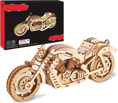 3D Houten Puzzel Motorfiets Modelbouw - Mechanische Ambacht Voor Volwassenen & Tieners