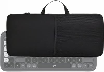 Draagbare Waterdichte, Stofdichte en Schokbestendige Neopreen Tas voor Draadloos Bluetooth Toetsenbord en Muis | Opvouwbaar Ontwerp met Handvat en Opbergnet