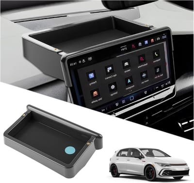 Achterste Schermopslag Organizer voor VW Golf 8.5 2025+, Opbergdoos voor Middenconsole, Accessoire voor Navigatiescherm en Touchscreen van 12.9 Inch