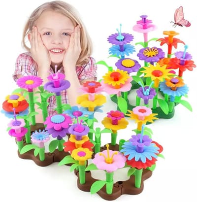 Joyage Bloemen Speelgoed – 142st - Fijne motoriek Speelgoed - Meisjes speelgoed 6 jaar - Open ended speelgoed Kleuter speelgoed 3 jaar - Kinderspeelgoed 4 jaar cadeau meisje 7 jaar cadeau meisje 8 jaar - Speelgoed 3 jaar - Jongens Speelgoed 5 Jaar
