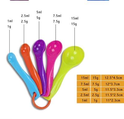 Delidge Maatlepels ML & Gram - Maatlepel - Maatschepjes - 5 Delig