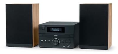 Micro Bluetooth Radio CD MP3 met DAB+ Zwart en Hout
