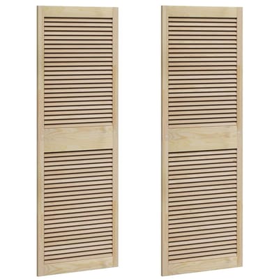 vidaXL - Kastdeur - 2 - st - Naturel - 170 - x - 59,5 - cm - Massief - grenenhout