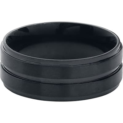 etNox Ring - Basic Double Black - voor Mannen - zwart