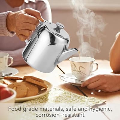 Theepot Koffiekan - Waterkan - Dranken Serveren - Krasbestendig Design - 500 ml - Zilverkleurig