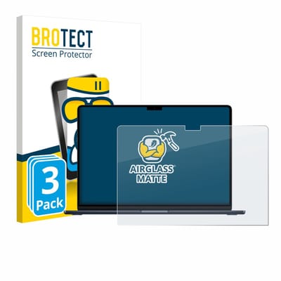 BROTECT - Screenprotector voor Apple MacBook Air 15" M5 2026 - Folie Beschermfolie Beschermglas matte 3 Stuks