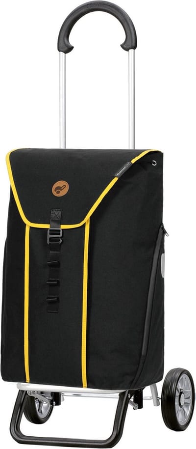 Andersen SHOPPER MANUFAKTUR Boodschappentrolley Scala Shopper Plus Bahne Yellow Zwart 103cm