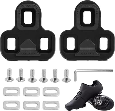 Bicycle Cleat Set voor Look Keo Blade 2 Max Pedalen, 3-Hole Grip Systeem, 4.5° Float, Geschikt voor MTB en Racefietsen, Fietsaccessoires in Grijs
