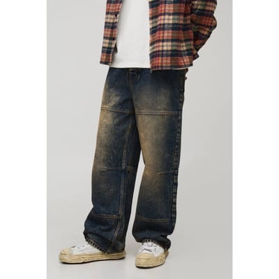 Relaxed Fit Gewassen Timmerman Worker Jeans | Antique Wash | Size 30R