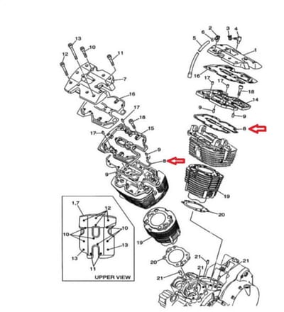 Joint de couvre culasse pour moto Yamaha 1600 Wild star 1999-2002 4WM-11193-01