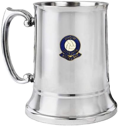 Voetbal Tankard - Beker Mok - Drank Serveren - Roestvrij Staal - 12 x 13.5 cm - Zilverkleurig
