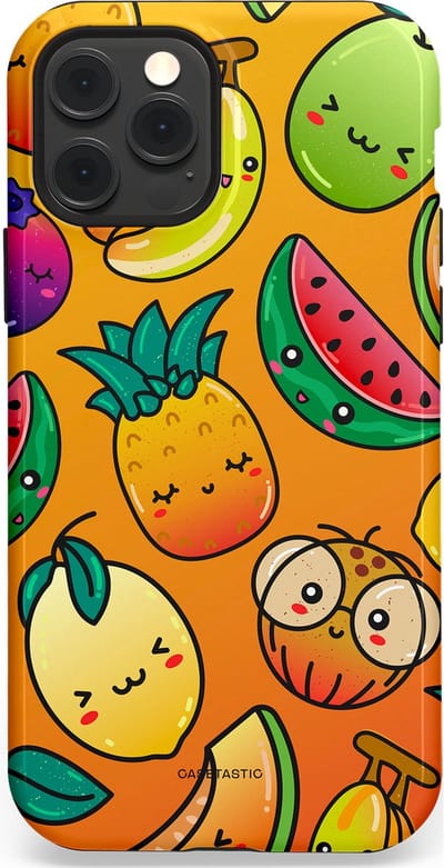 Casetastic Hoesje Geschikt voor Apple iPhone 12/12 Pro Magsafe - Stijlvolle Beschermende Duo-layer Case - Fruitastisch